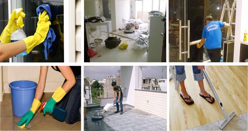 hình ảnh vệ sinh công nghiệp sau xây dựng